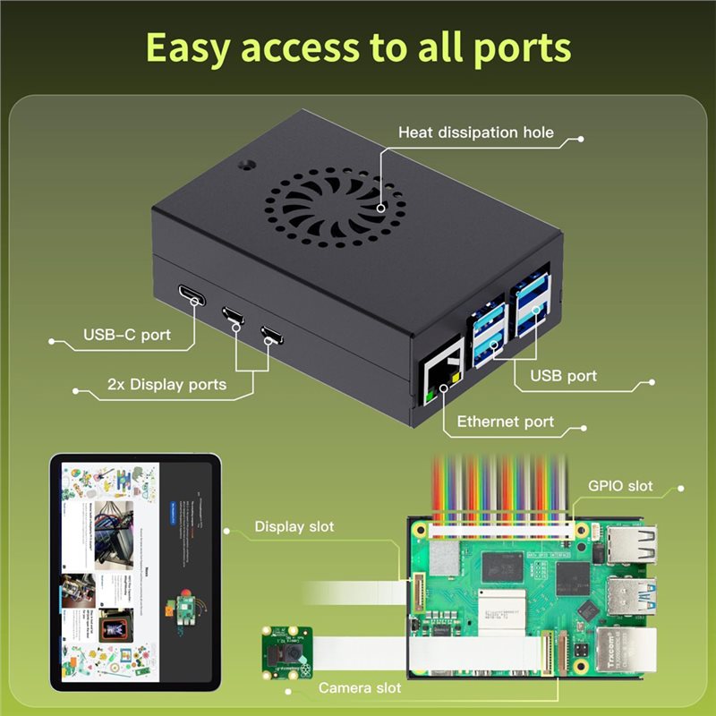 T23C – Kit de Início Irasptek  - Raspberry Pi 5 8Gb Board avaliação e preço